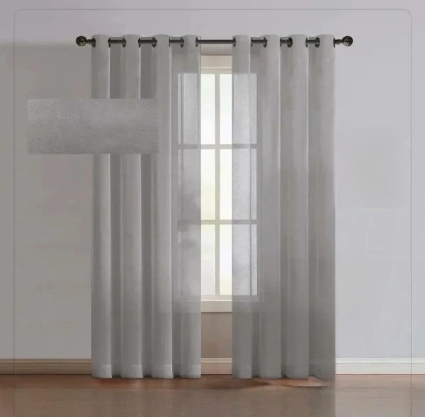 پرده حریر بافت دار آماده